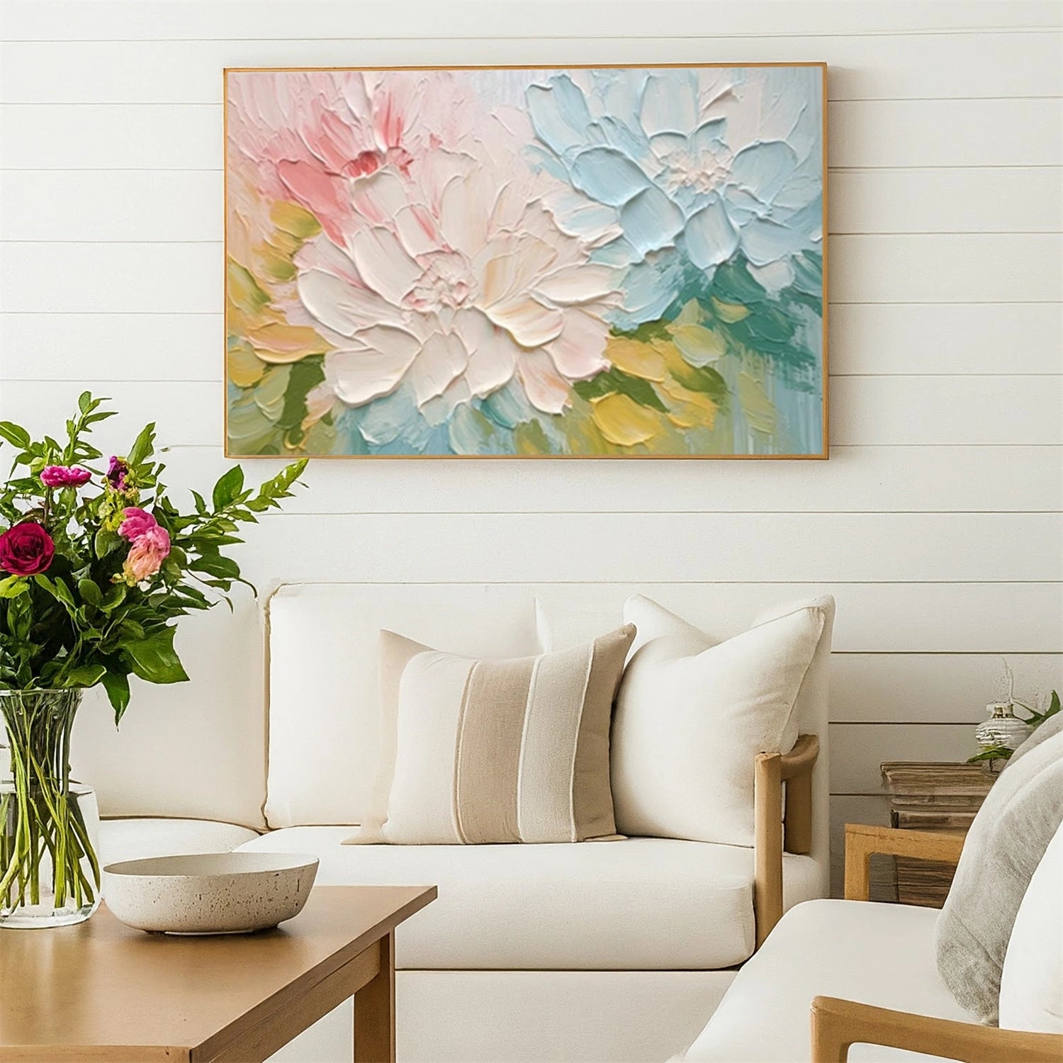 Flower Abstract Textured Wall Art #FP174