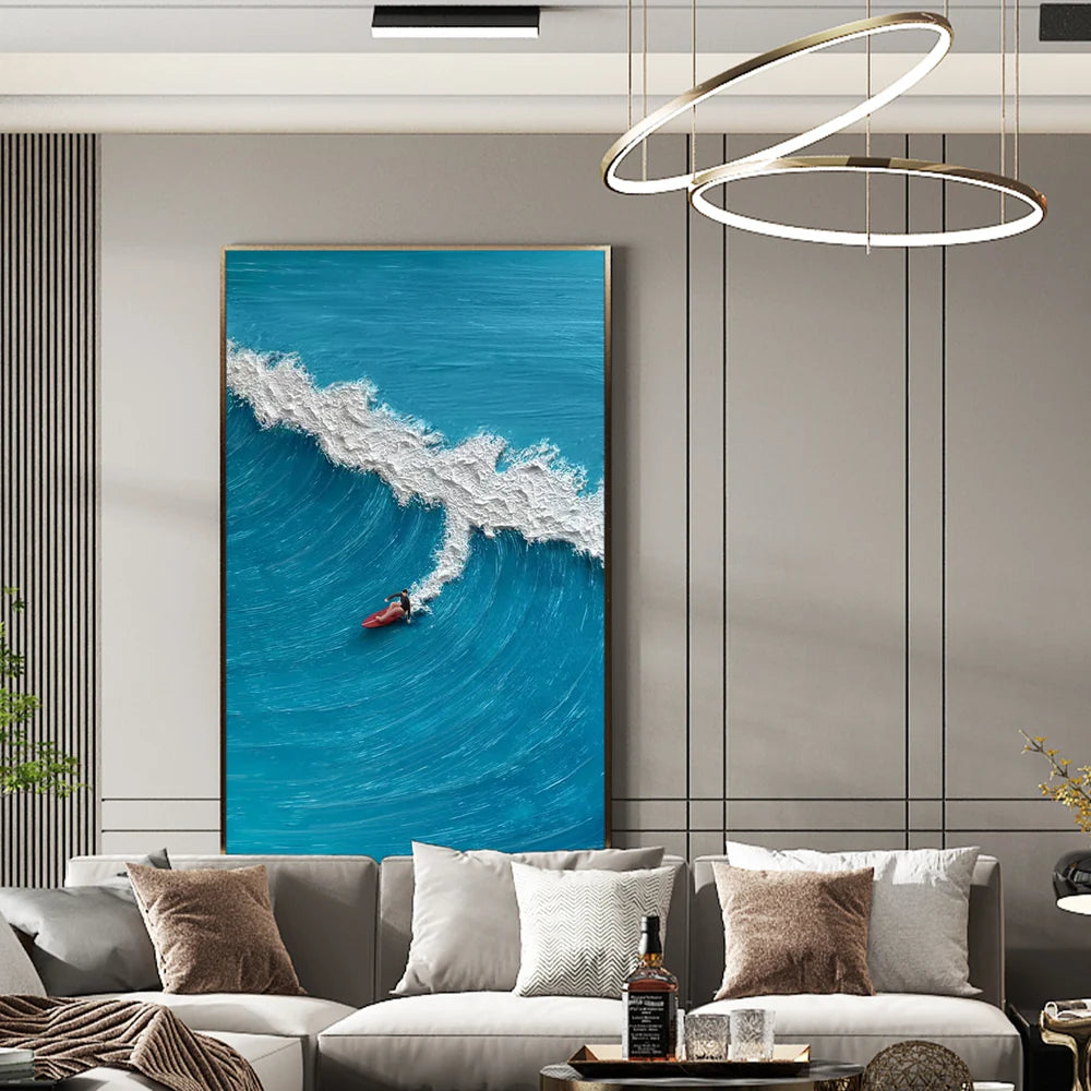 Surfing Sport Textured Wall Art #MS028