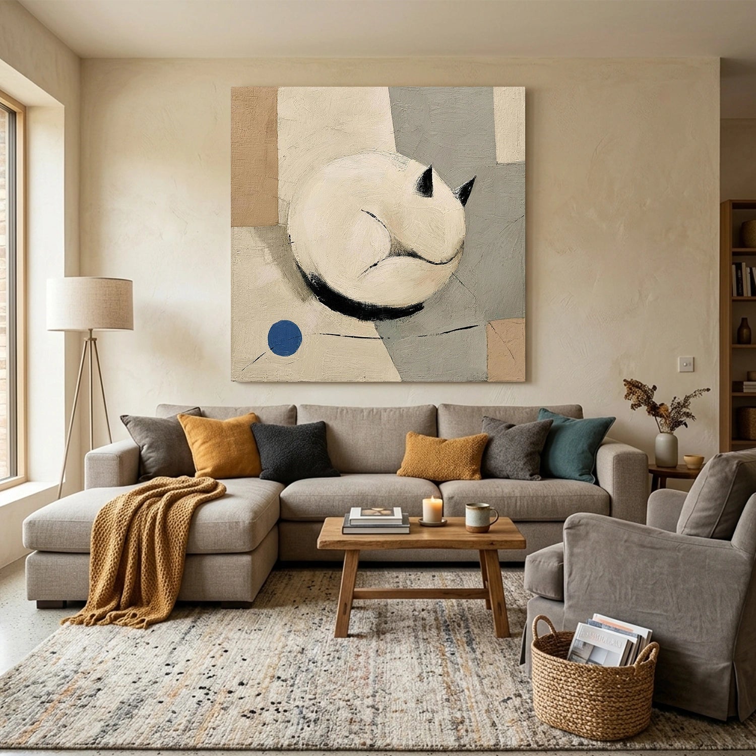 Abstract Animal Cat Wall Art #AC137