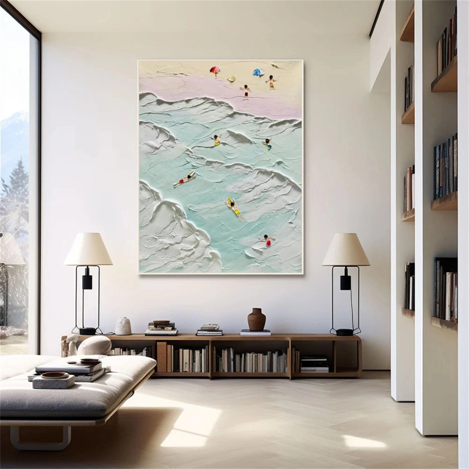 Surfing Sport Textured Wall Art #MS016