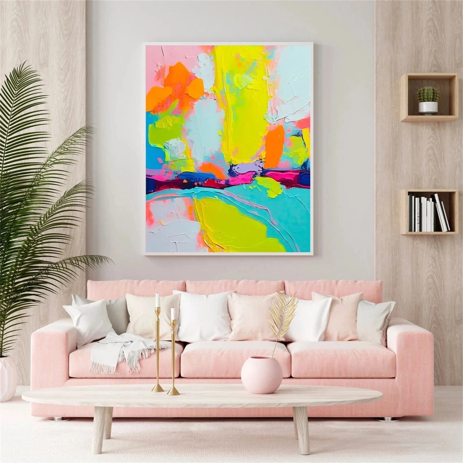 Colorful Abstract Painting Canvas #AP080