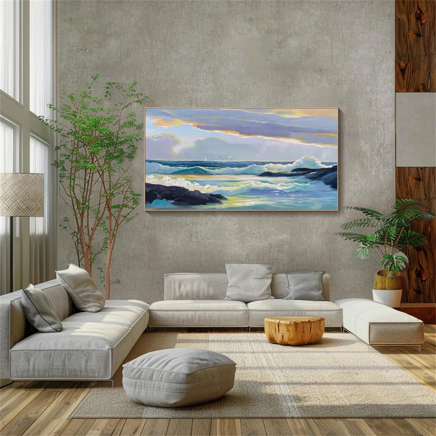 Ocean And Sky Abstract Wall Art #OS063