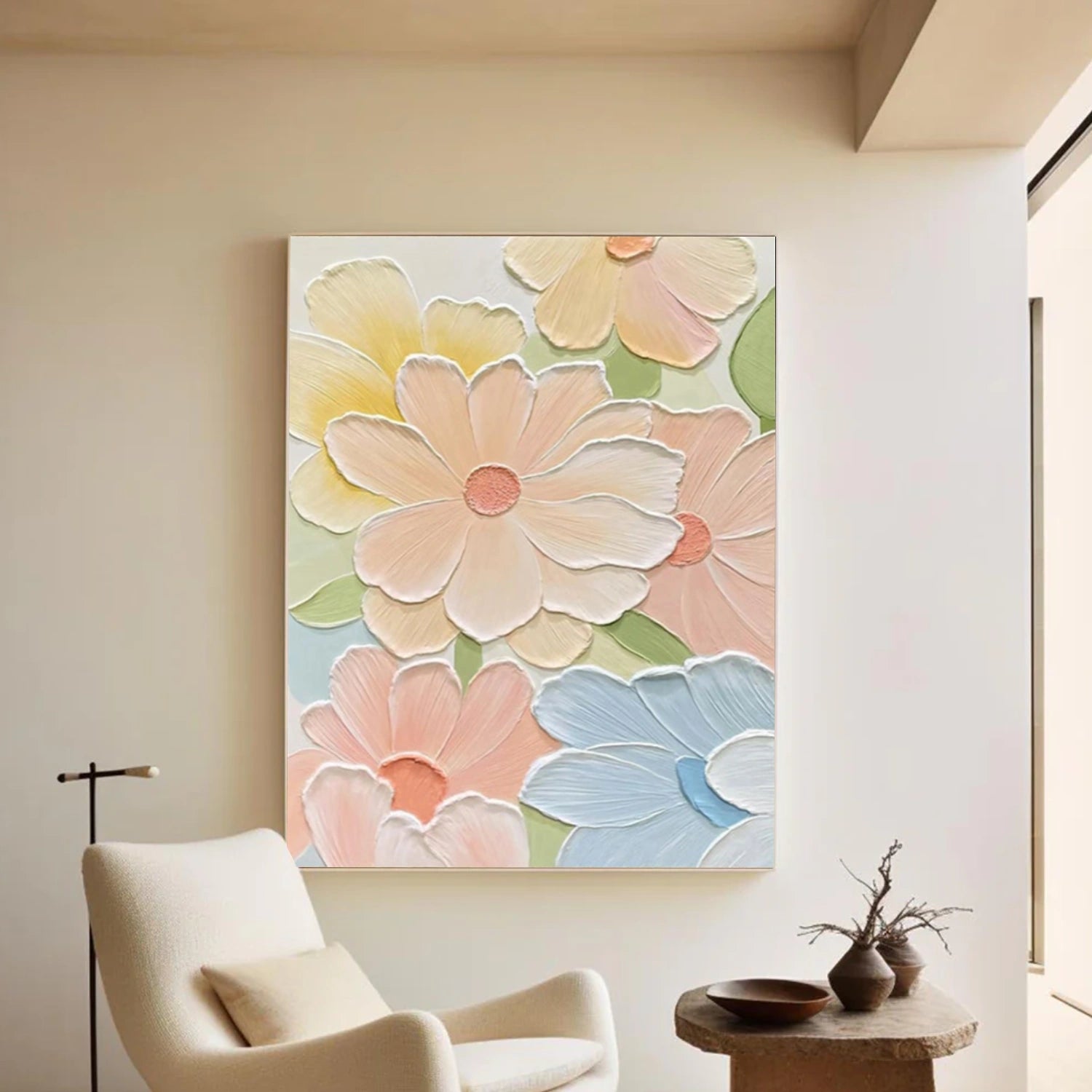 Flower Abstract Textured Wall Art #FP167