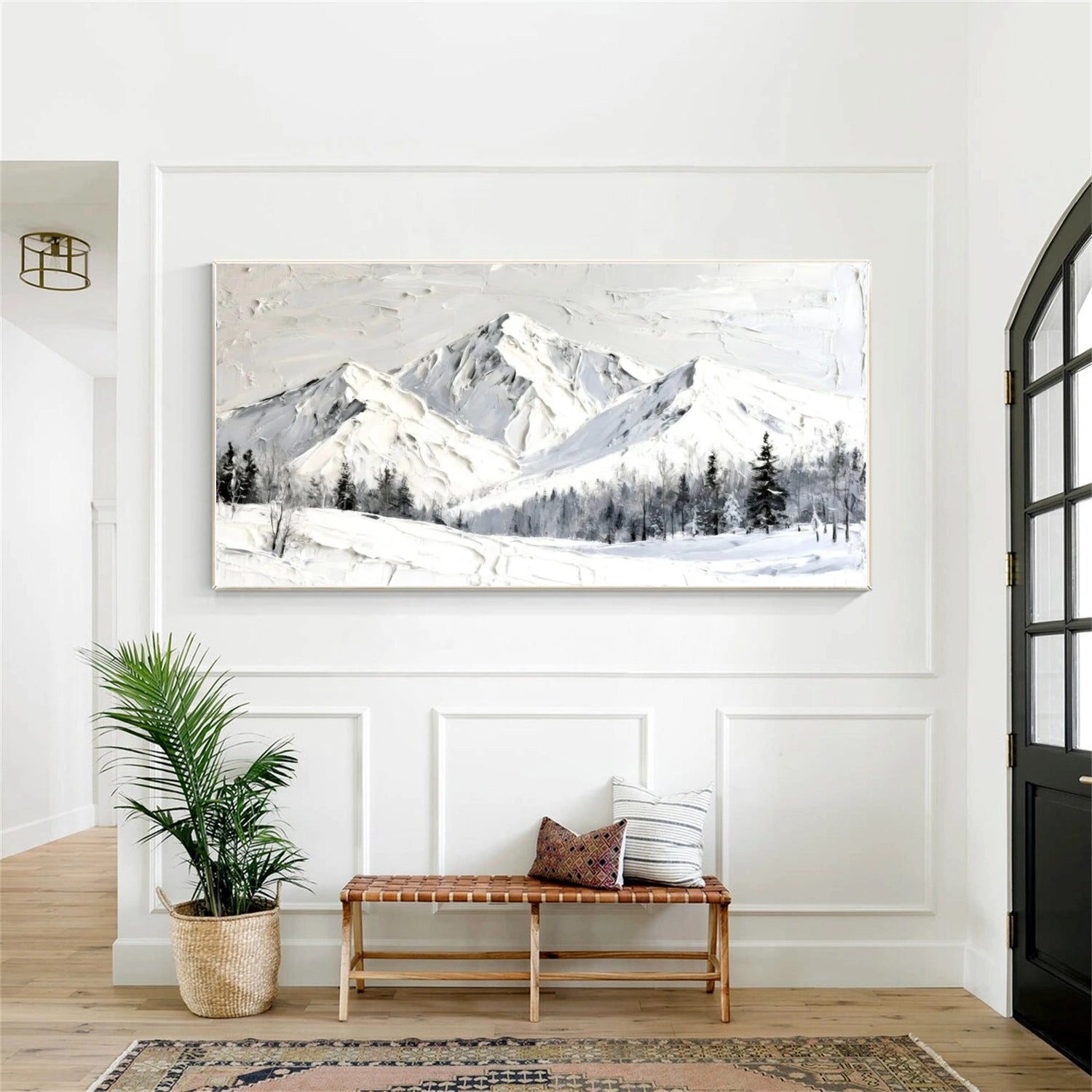 Minimalist Mountain Textured Canvas Art #MO024