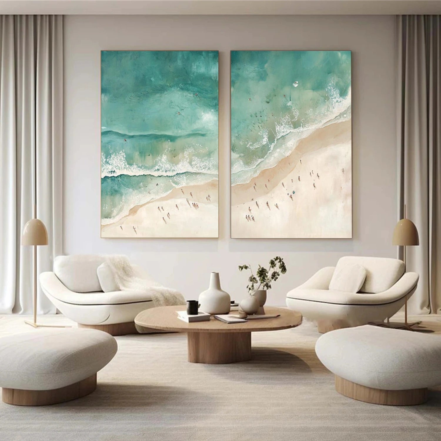 Swimming Sport Textured Wall Art Set of 2 #MS098