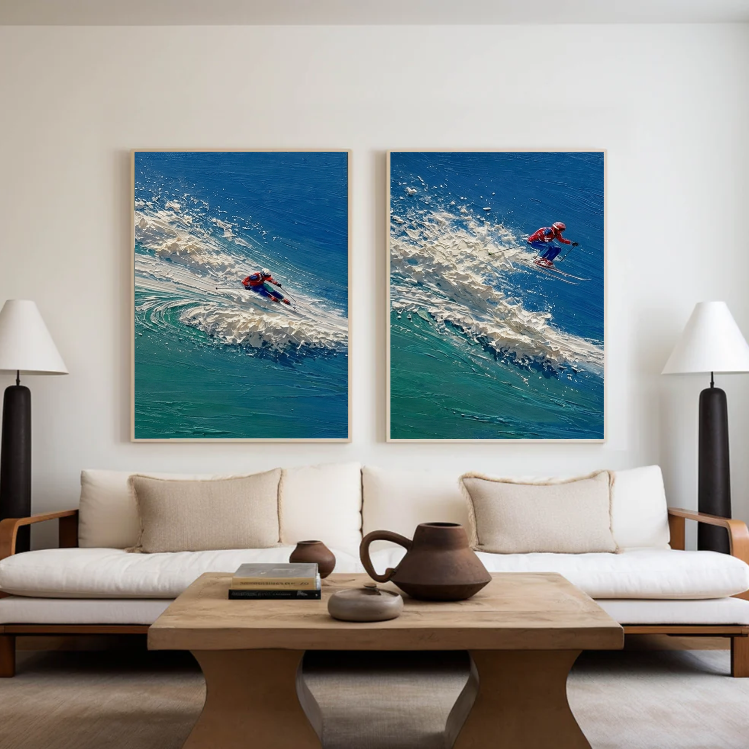Surfing Sport Textured Wall Art Set of 2 #MS108