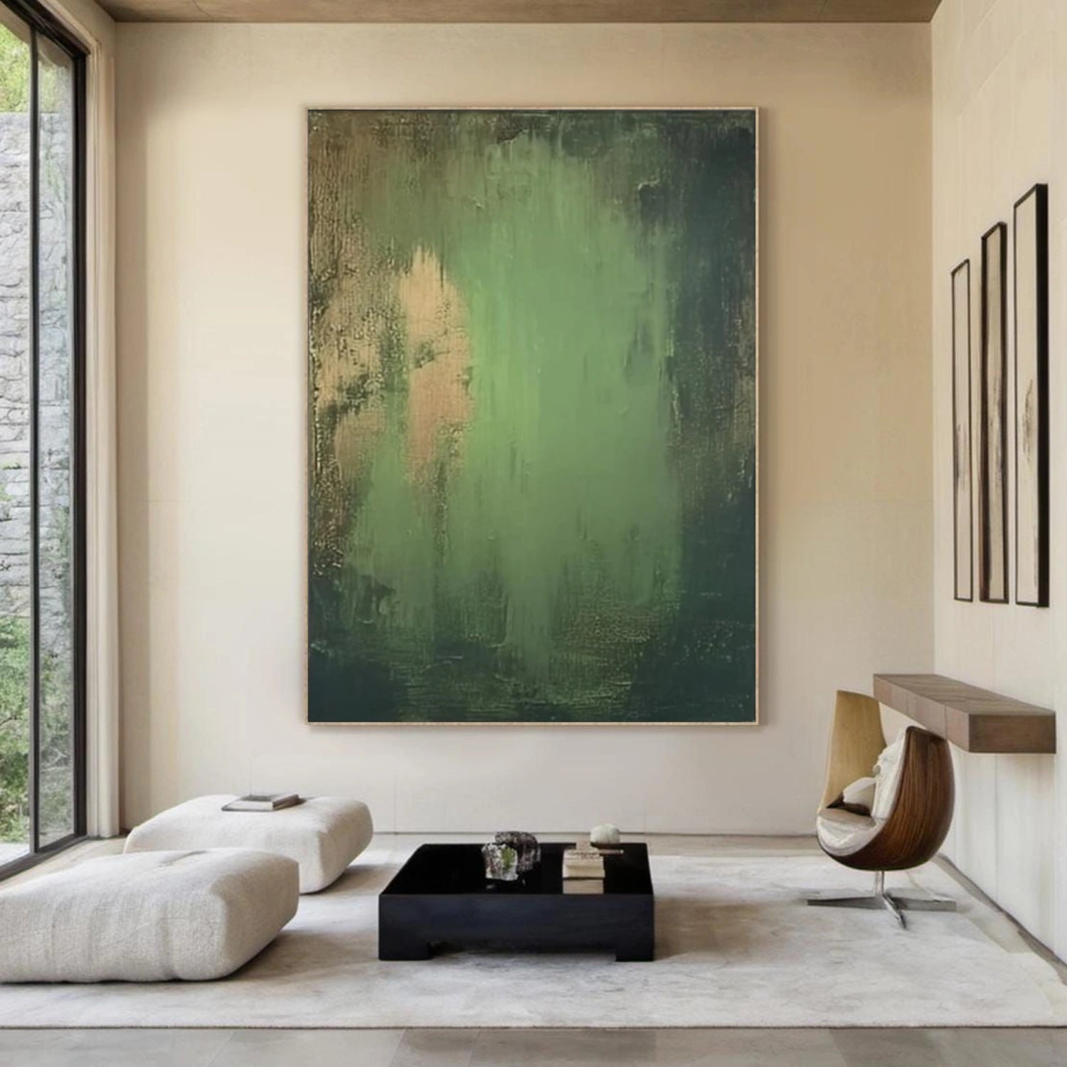 Green Wabi Sabi Canvas Art #WS126