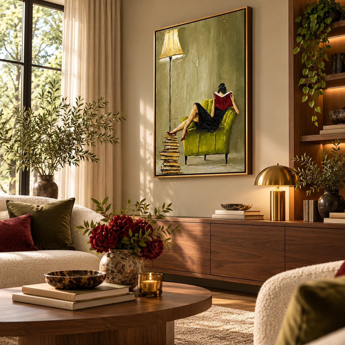 Abstract Portrait Textured Canvas Art #AE194