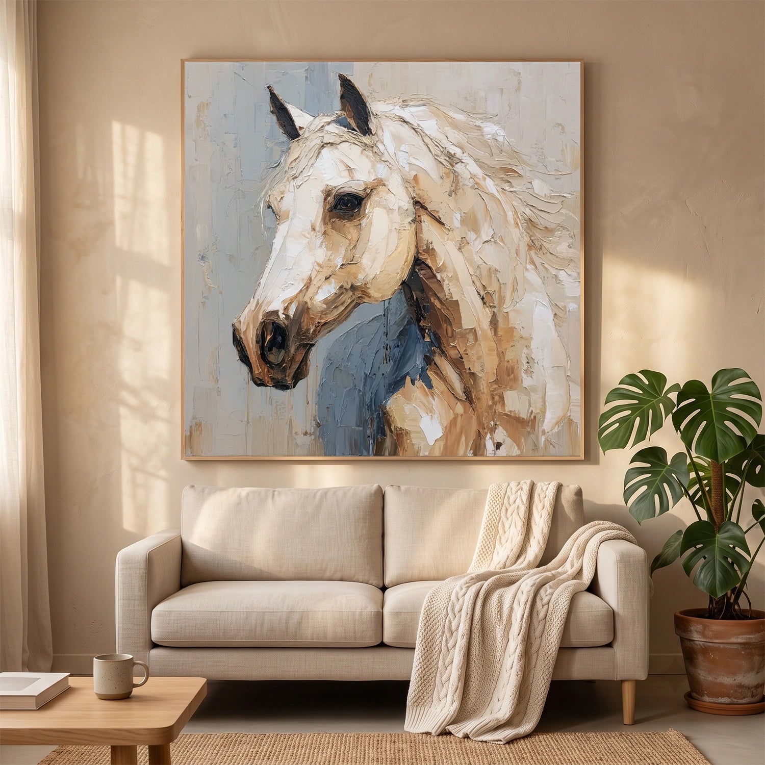 Abstract Animal Horse Textured Wall Art #AC140
