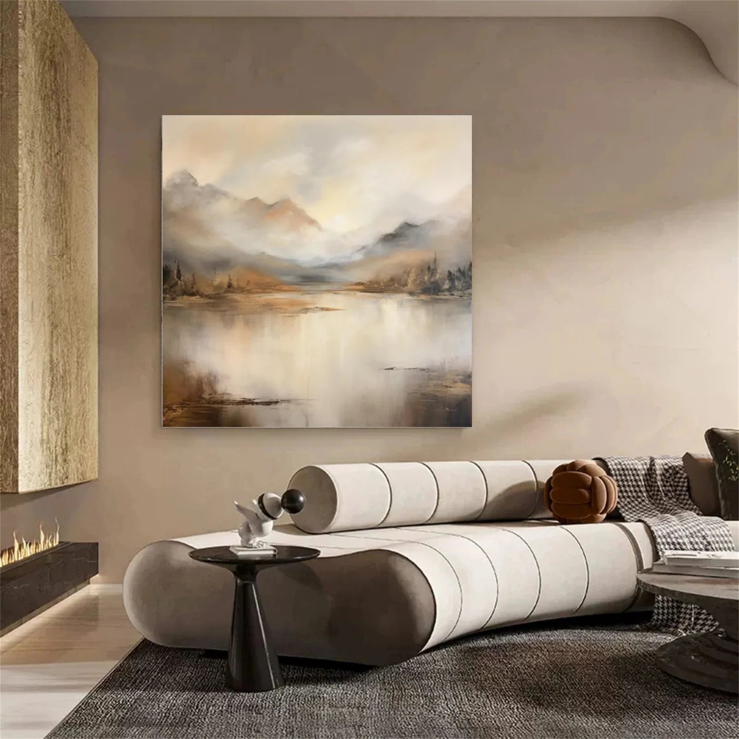 Abstract Mountain Canvas Art #MO020