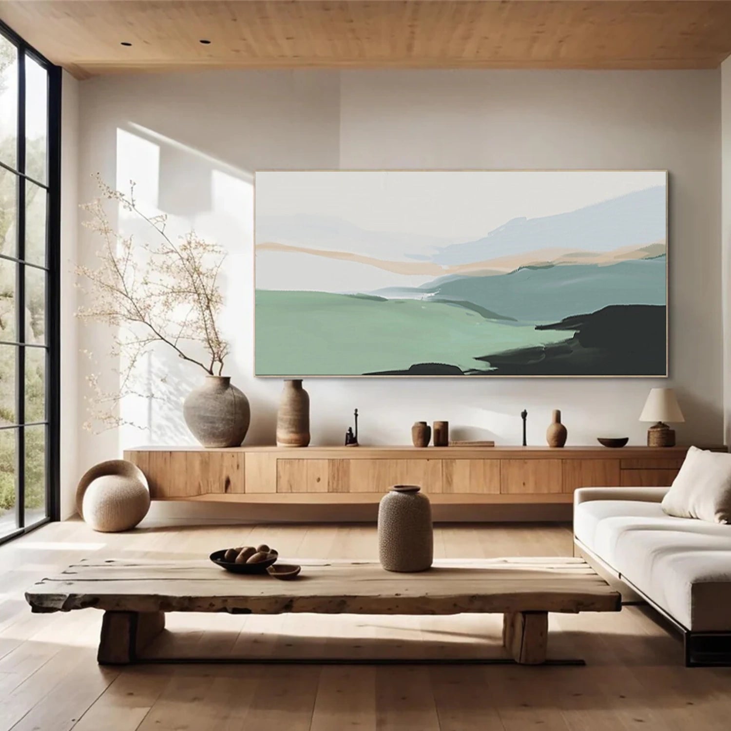 Abstract Mountain Canvas Art #MO037