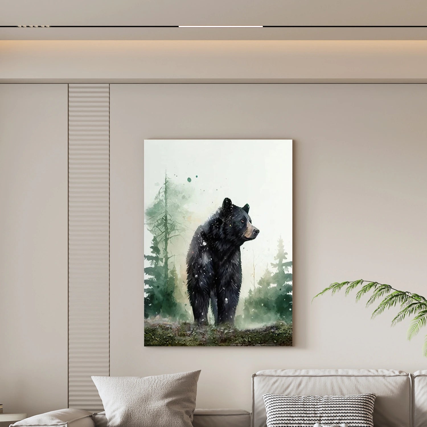 Abstract Animal Ursus thibetanus Wall Art #AC055