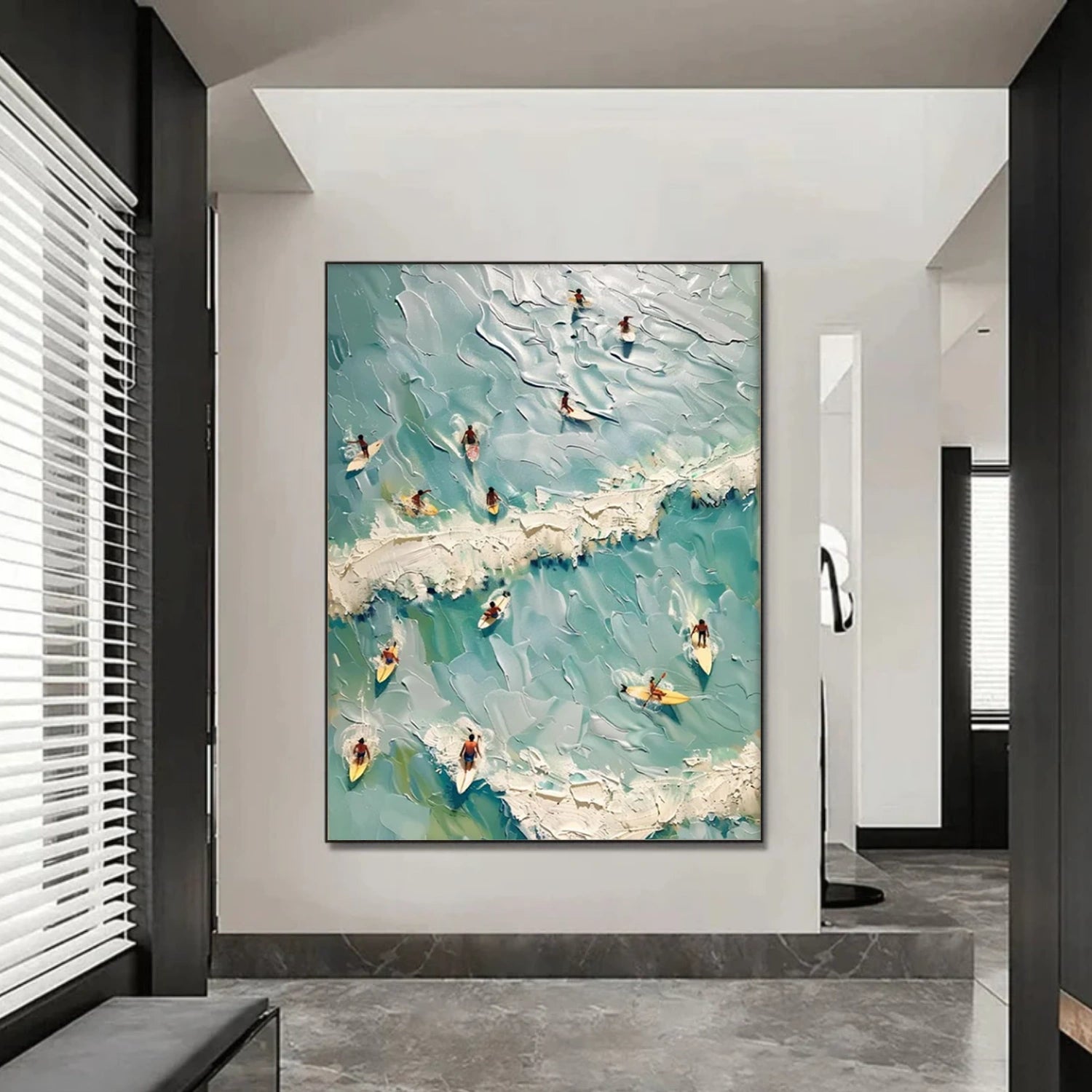 Surfing Sport Textured Wall Art #MS102