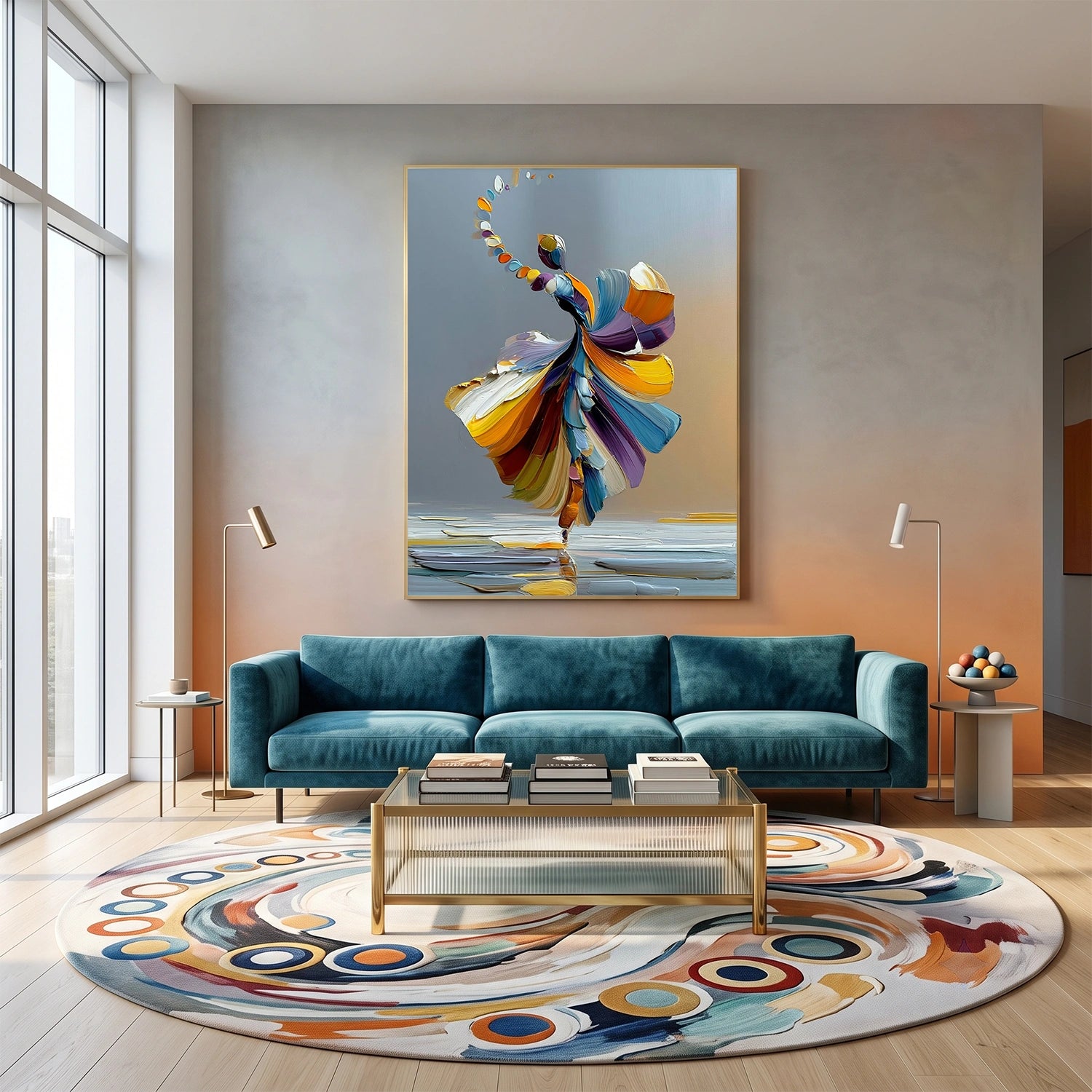 Abstract Portrait Textured Canvas Art #AE148