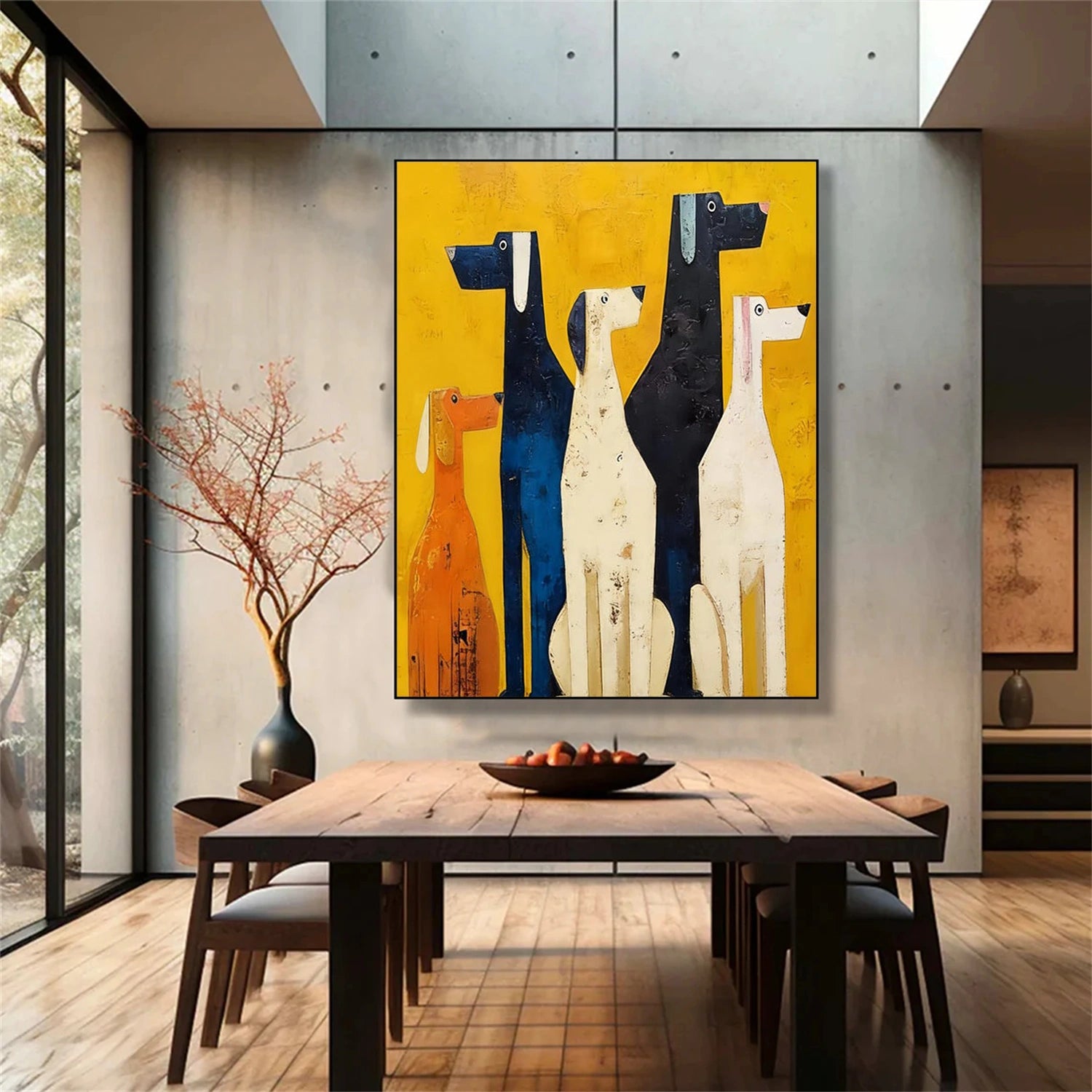Abstract Animal Dog Wall Art #AC113