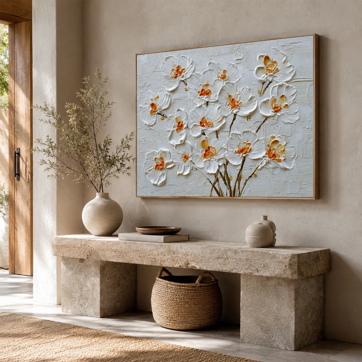Flower Abstract Textured Wall Art #FP196