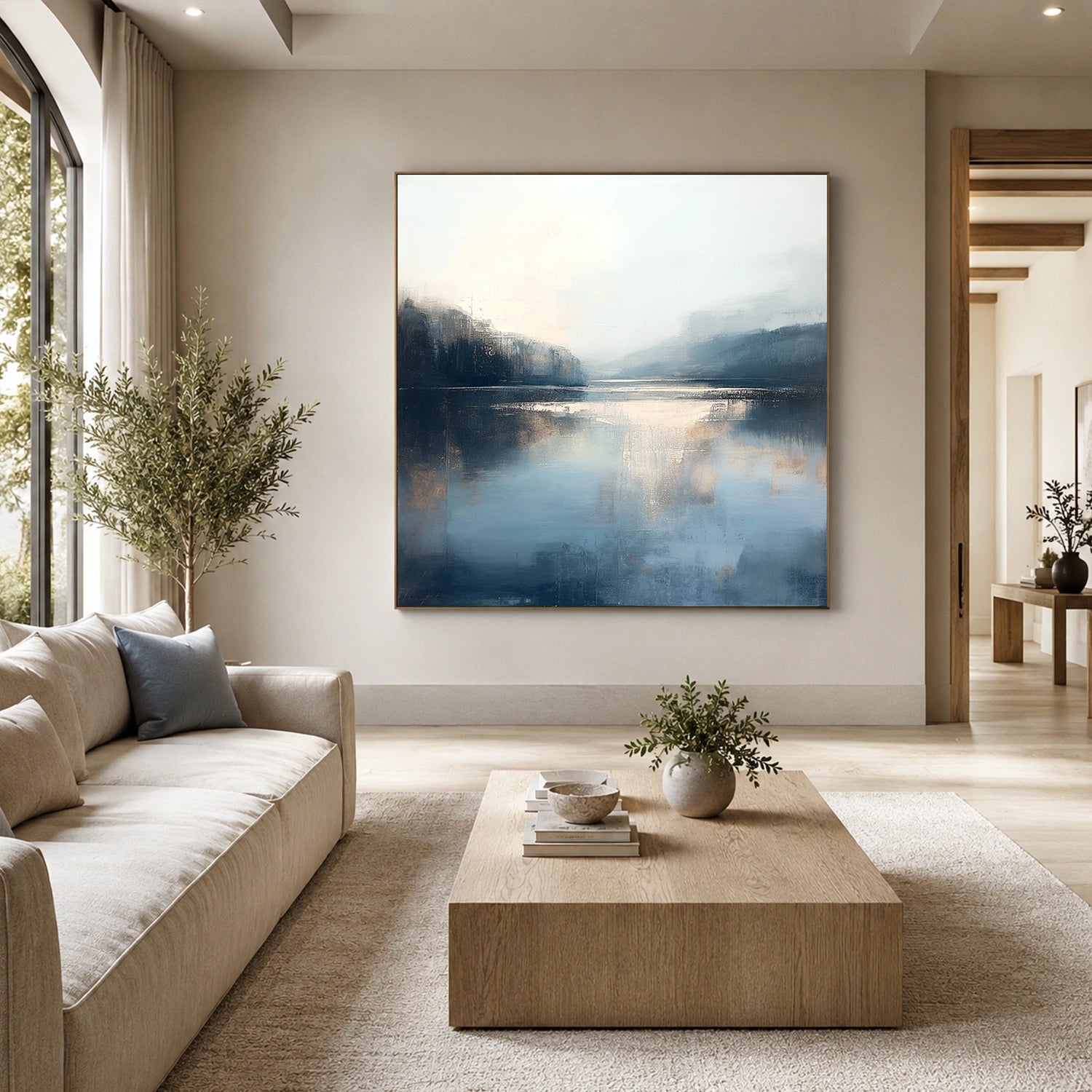 Ocean And Sky Abstract Wall Art #OS178