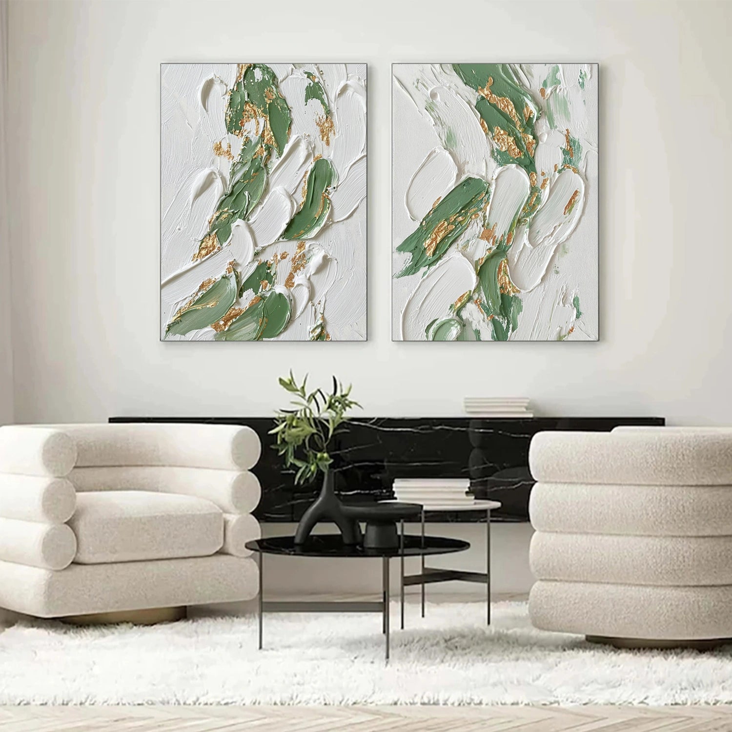 Abstract Textured Wall Art Set of 2 #AT133