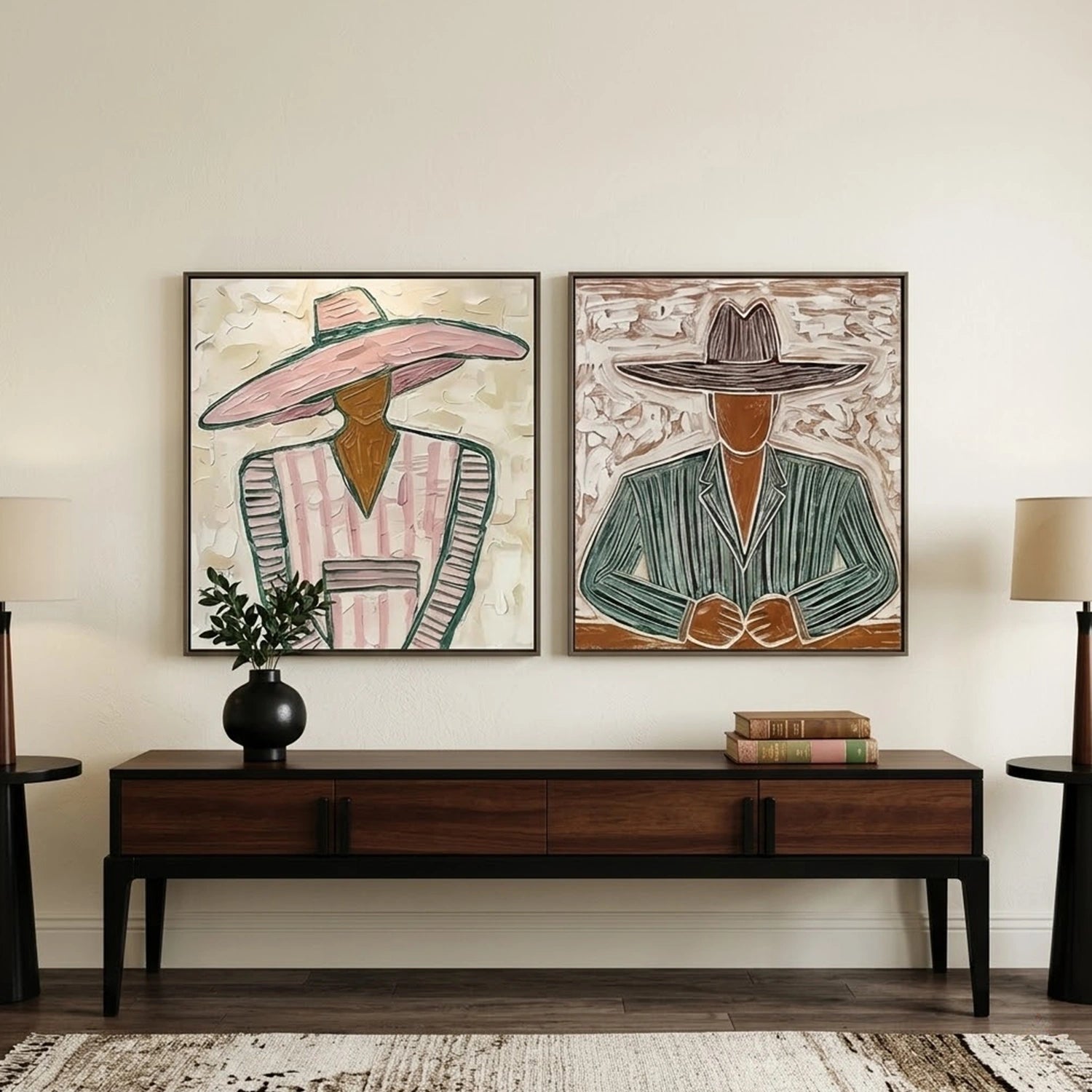 Vintage Americana Art Set of 2 #VT016