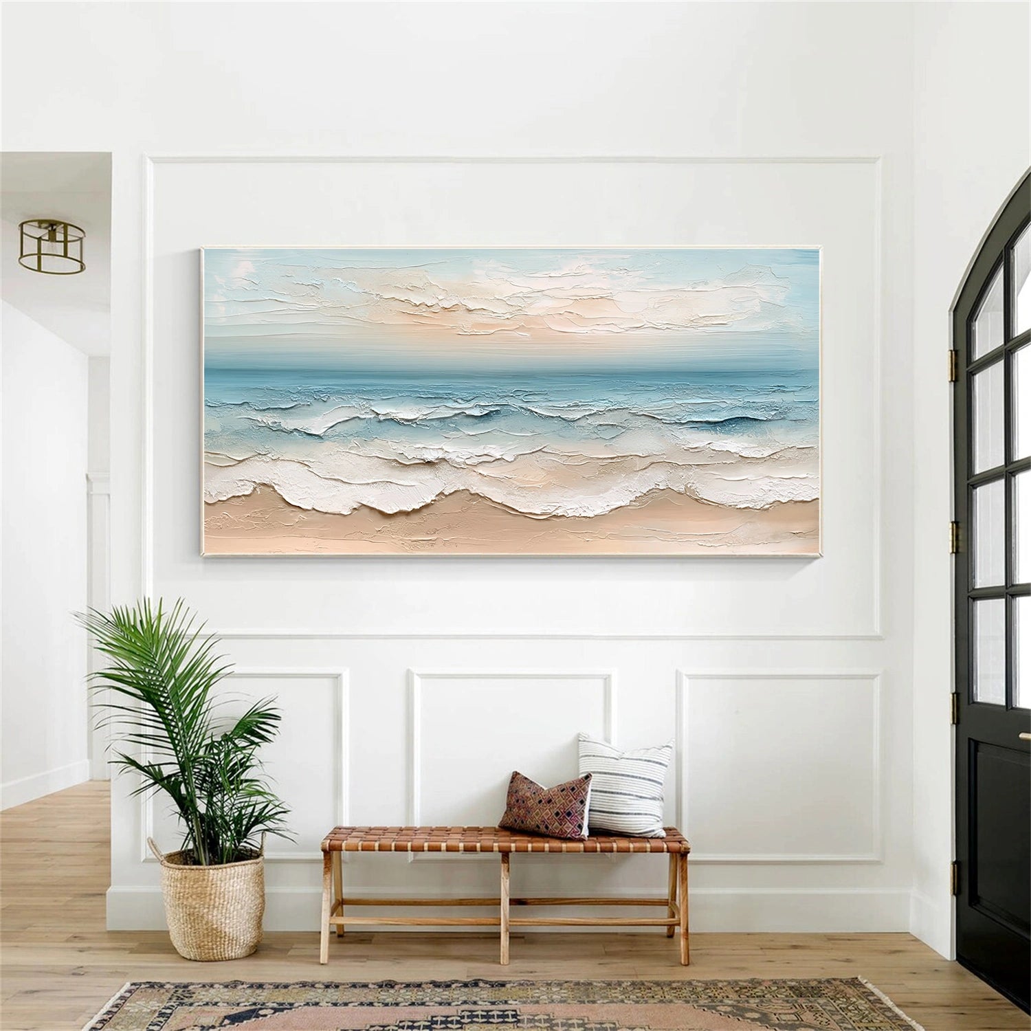 Ocean And Sky Abstract Textured Wall Art  #OS056