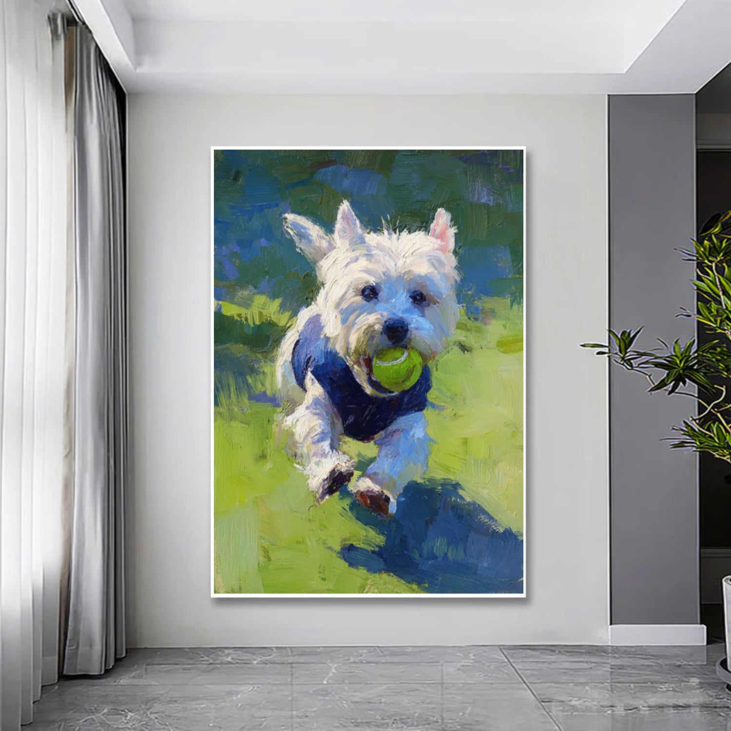 Abstract Animal Dog Wall Art #AC091