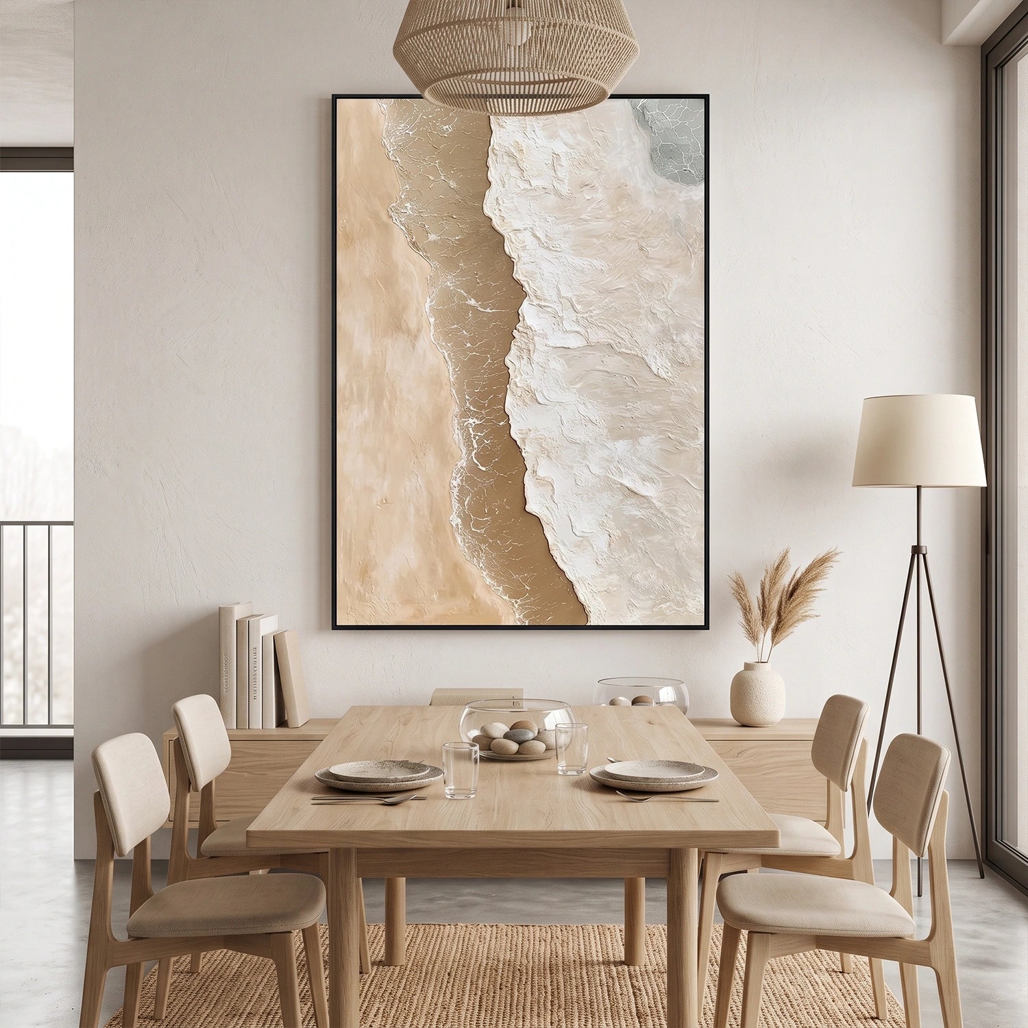 Ocean And Sky Abstract Textured Wall Art #OS167