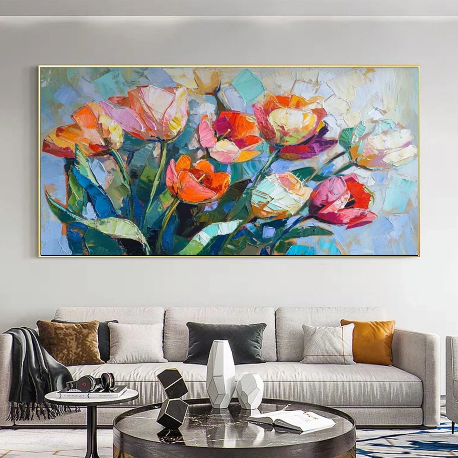 Colorful Flower Abstract Wall Art #FP142