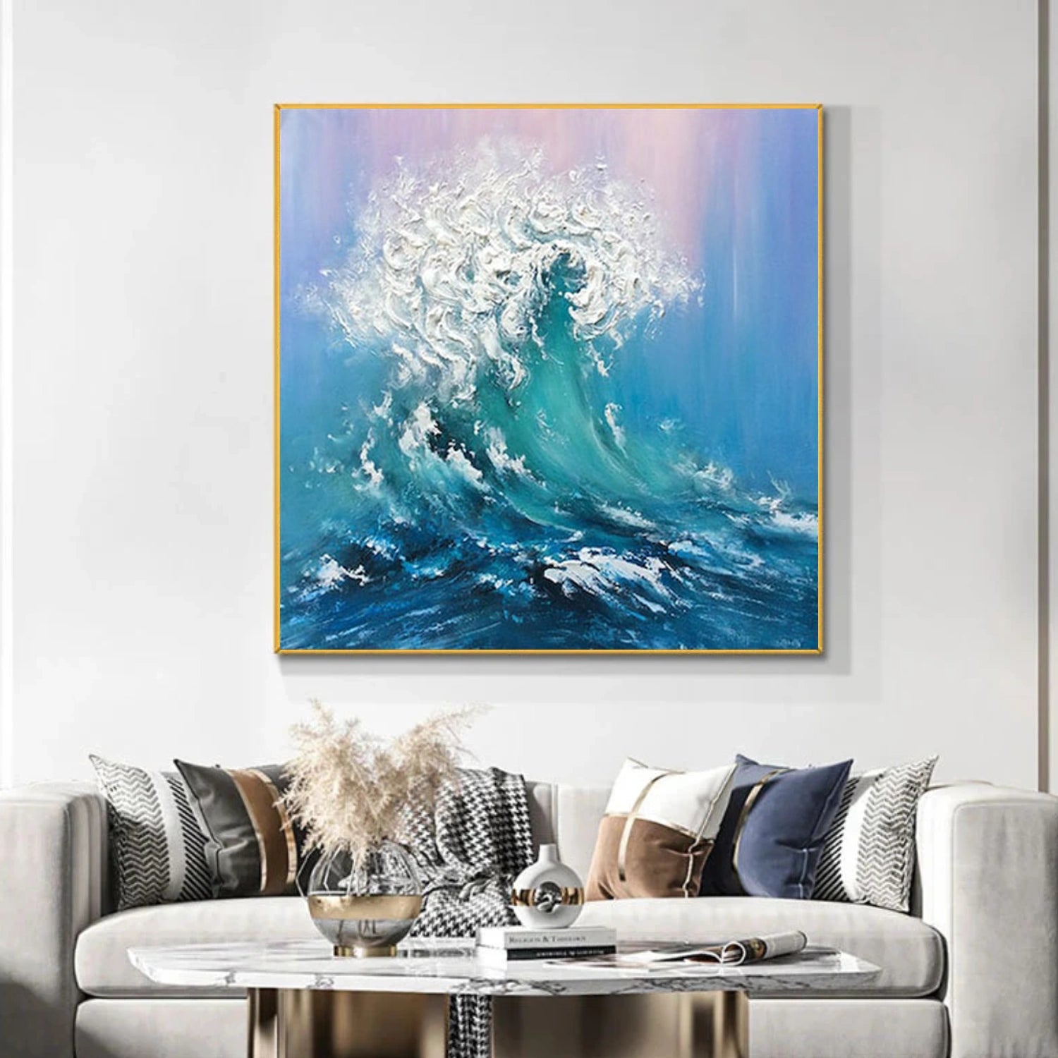 Ocean And Sky Abstract Wall Art #OS113