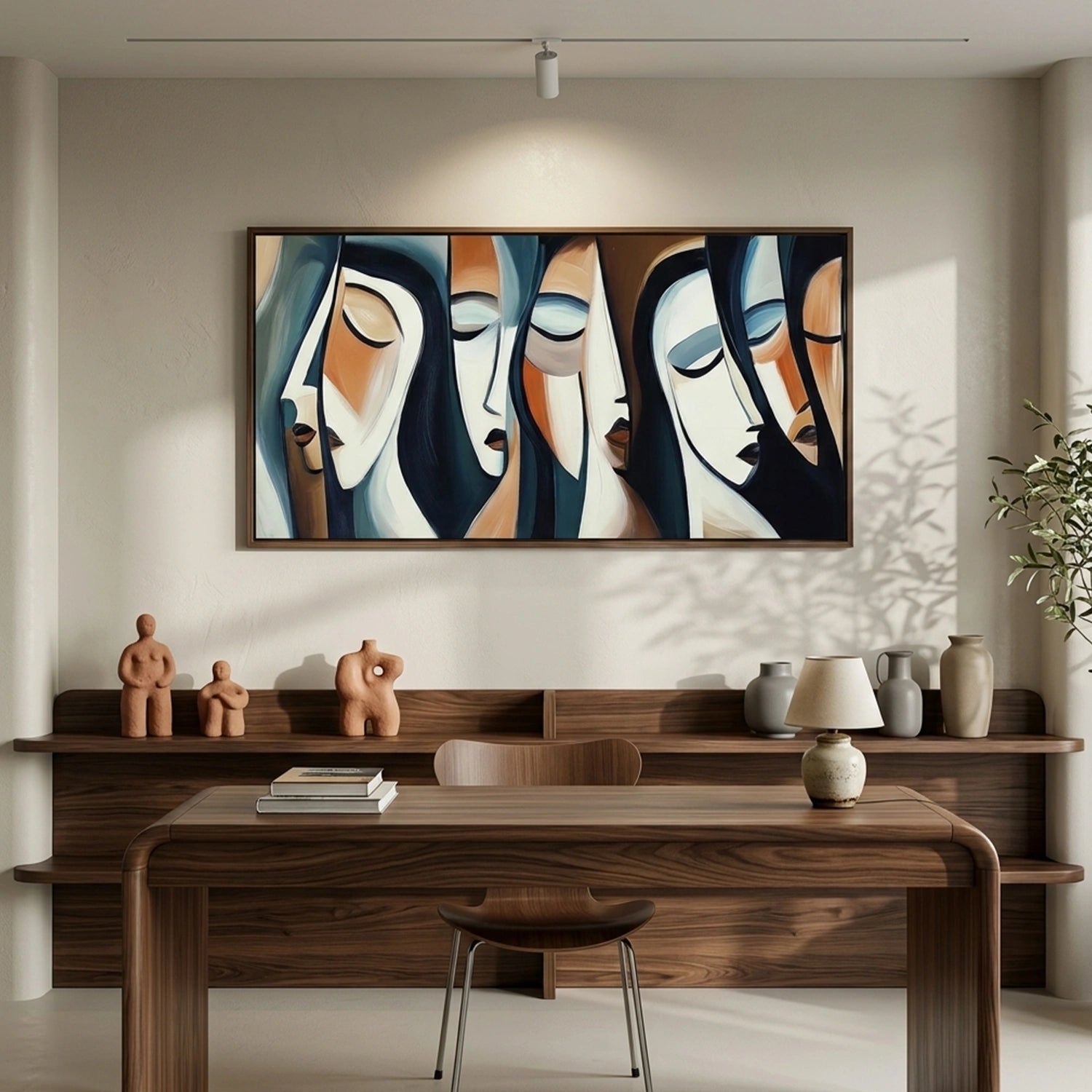 Abstract Portrait Canvas Art #AE145