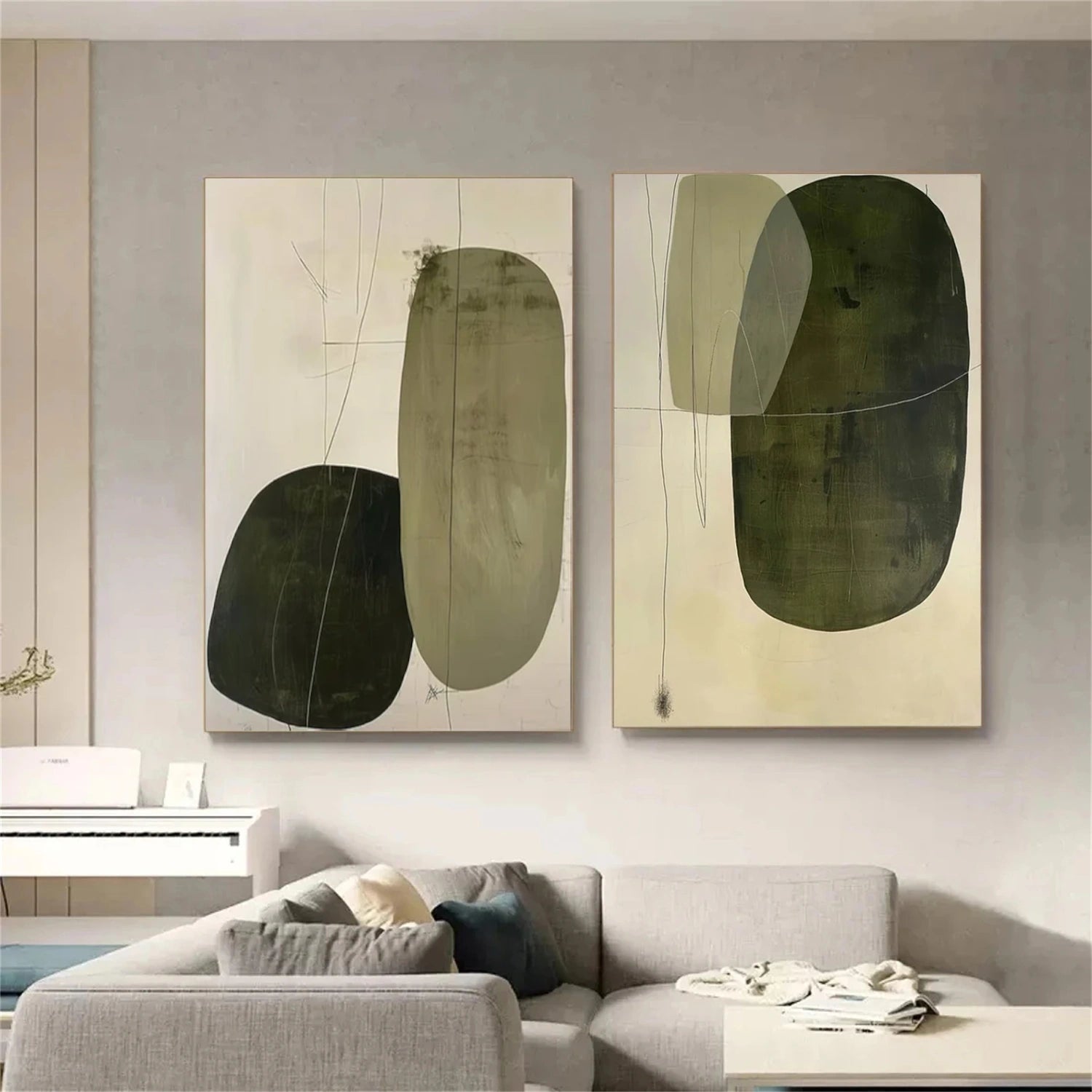 Abstract Painting Canvas Set of 2 #AP180