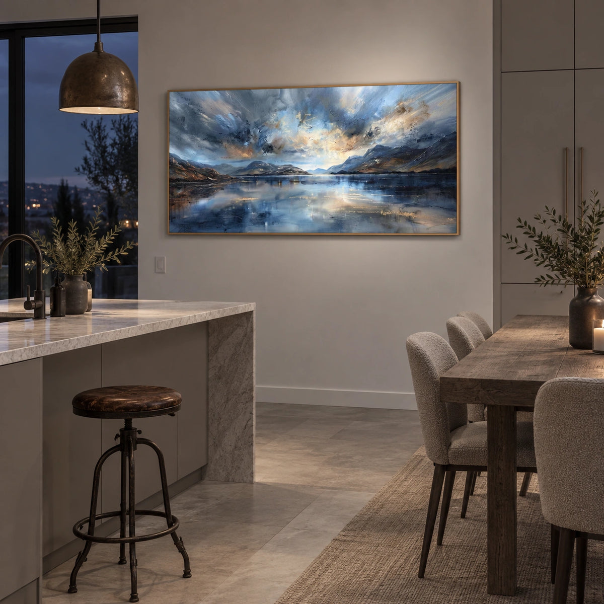 Ocean And Sky Abstract Wall Art #OS234