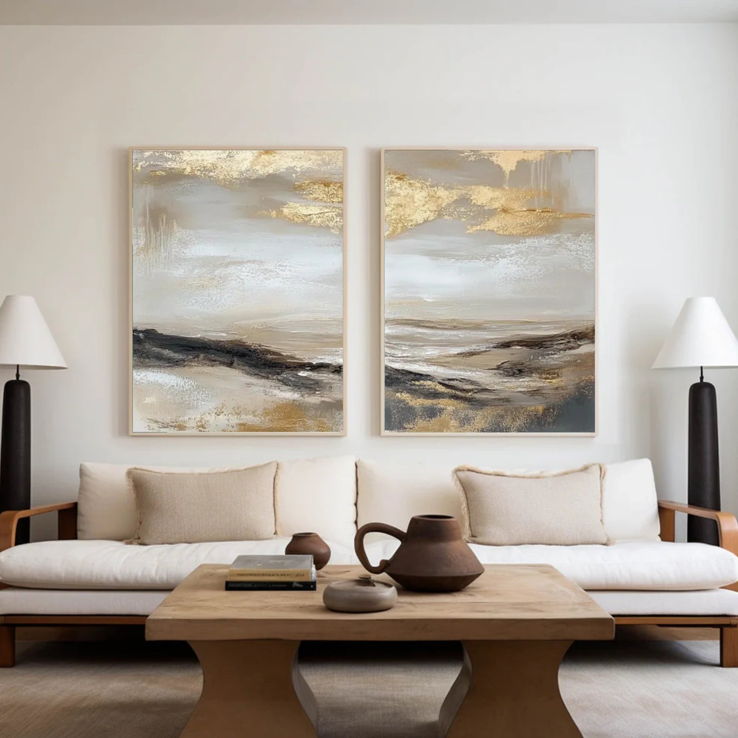 Abstract Canvas Wall Art Set of 2 #AP304