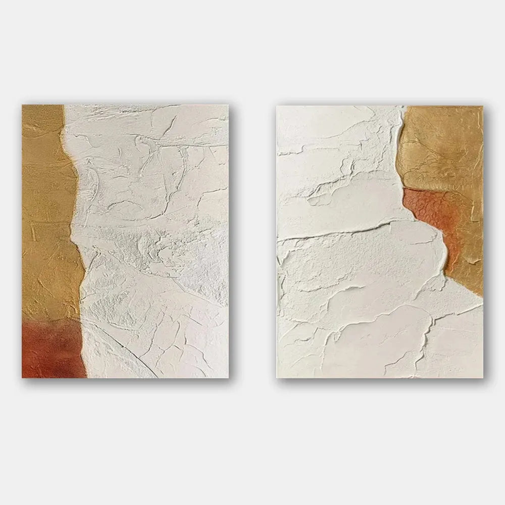 Minimalist Textured Painting Canvas Set of 2 #MT010