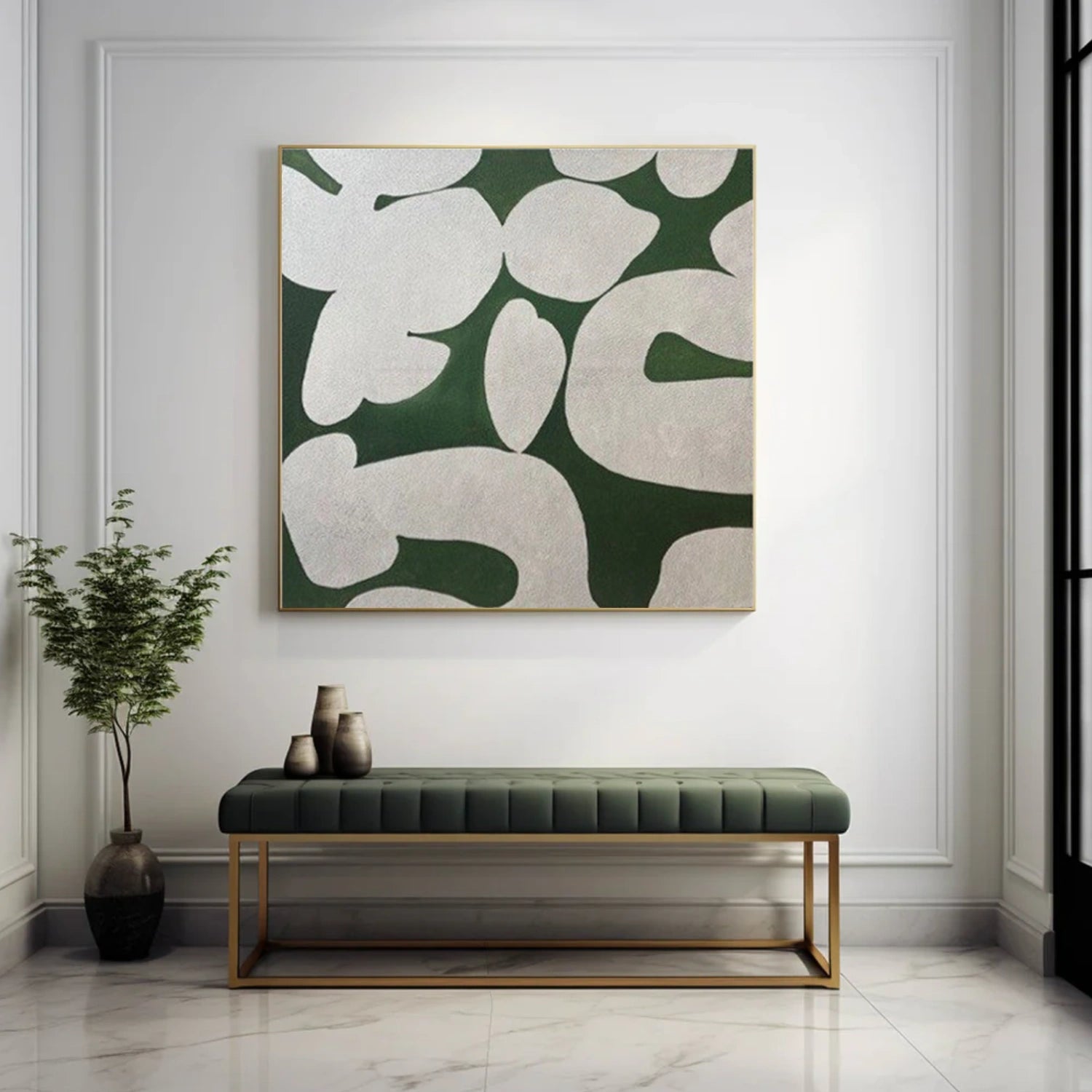 Green Wabi Sabi Canvas Art #WS116