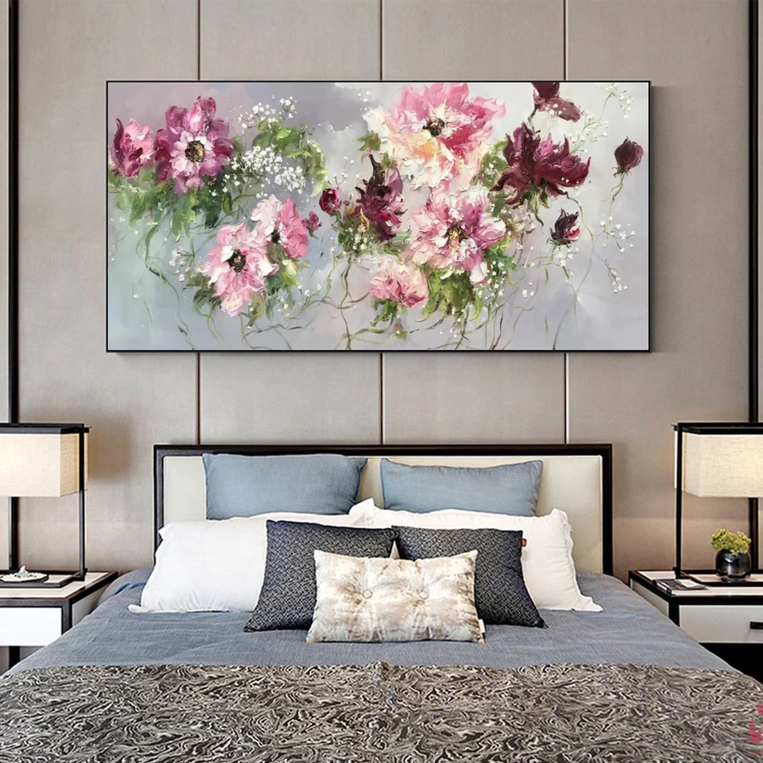 Colorful Flower Abstract Wall Art #FP143