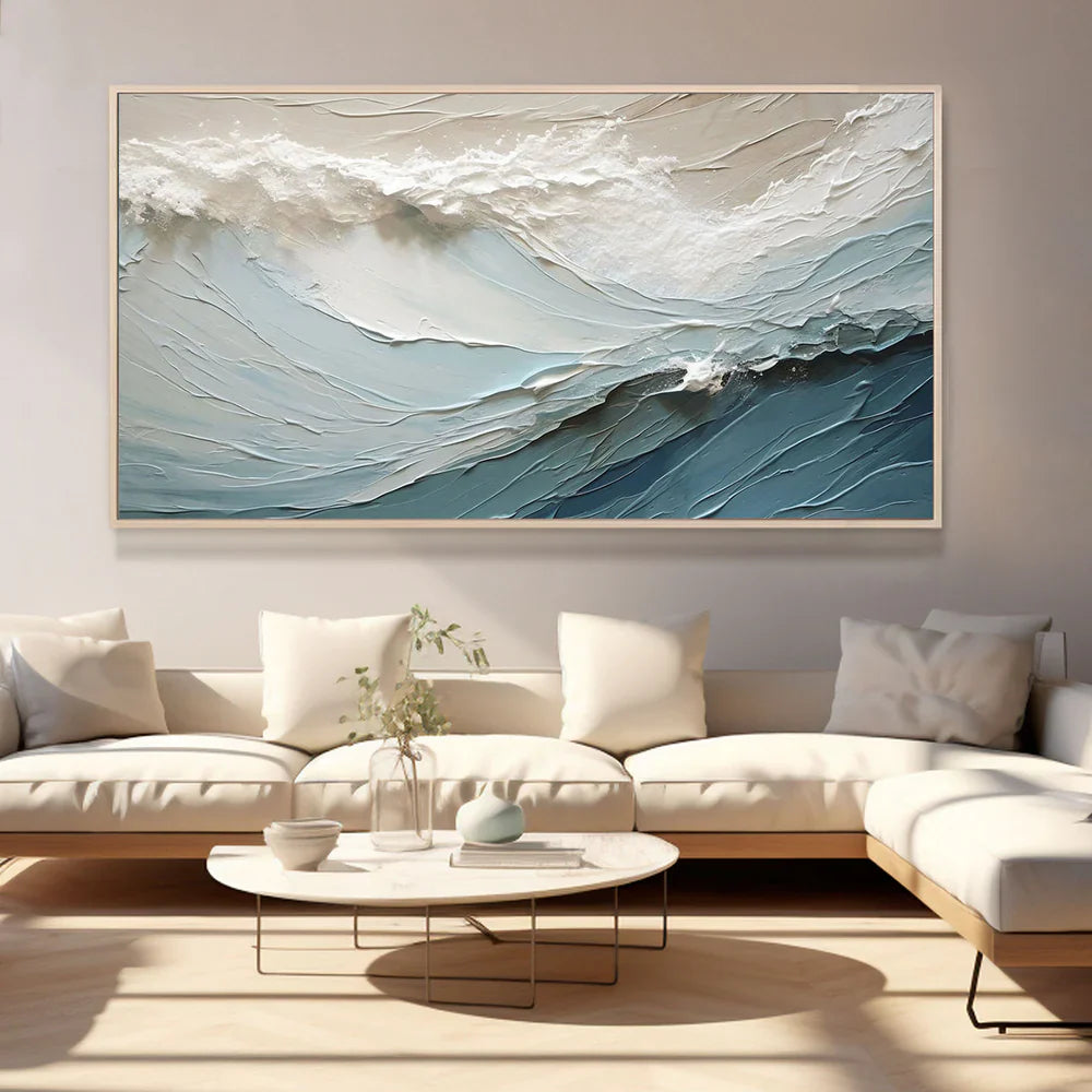 Colorful Ocean And Sky Textured Painting Canvas #OS013