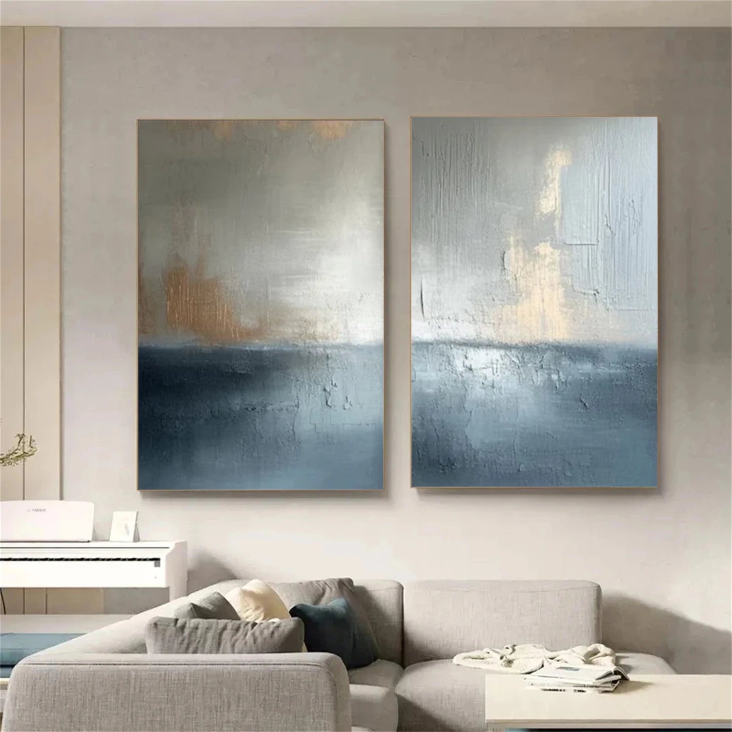 Abstract Canvas Wall Art Set of 2 #AP261
