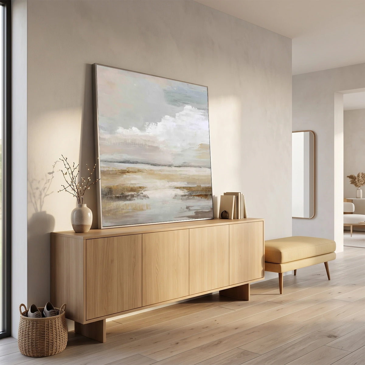 Ocean And Sky Abstract Wall Art #OS245