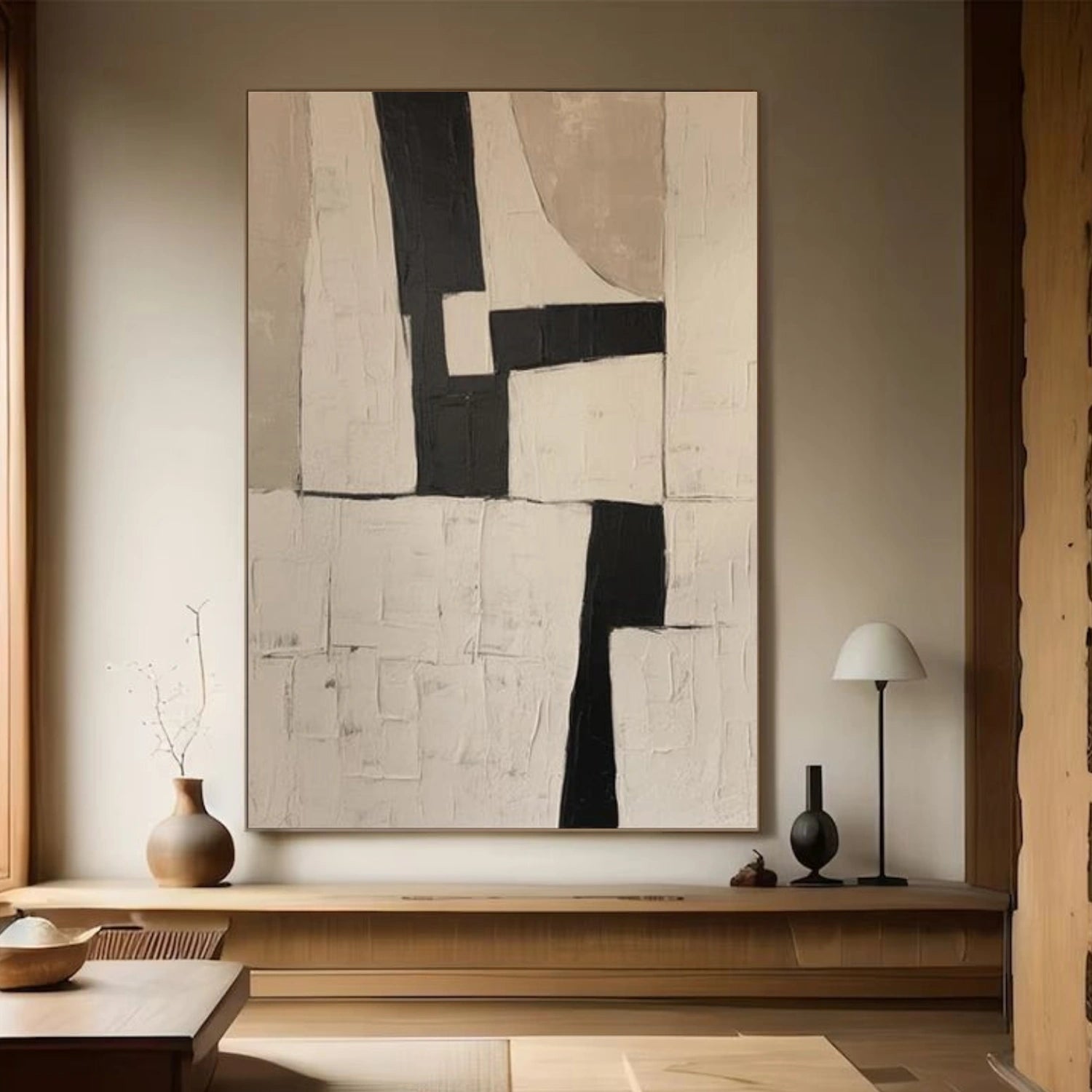 Beige Wabi Sabi Textured Canvas Art #WS120