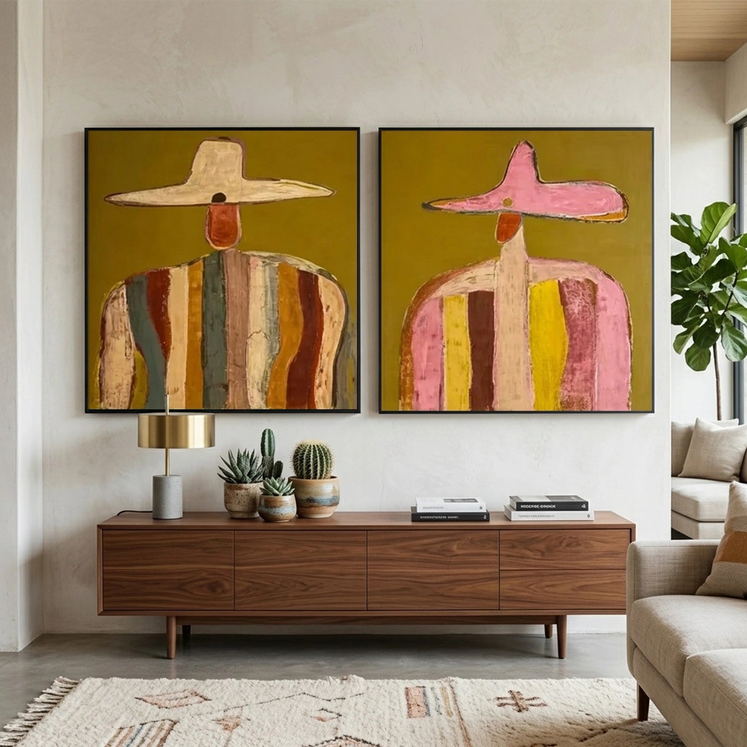 Vintage Americana Art Set of 2 #VT065