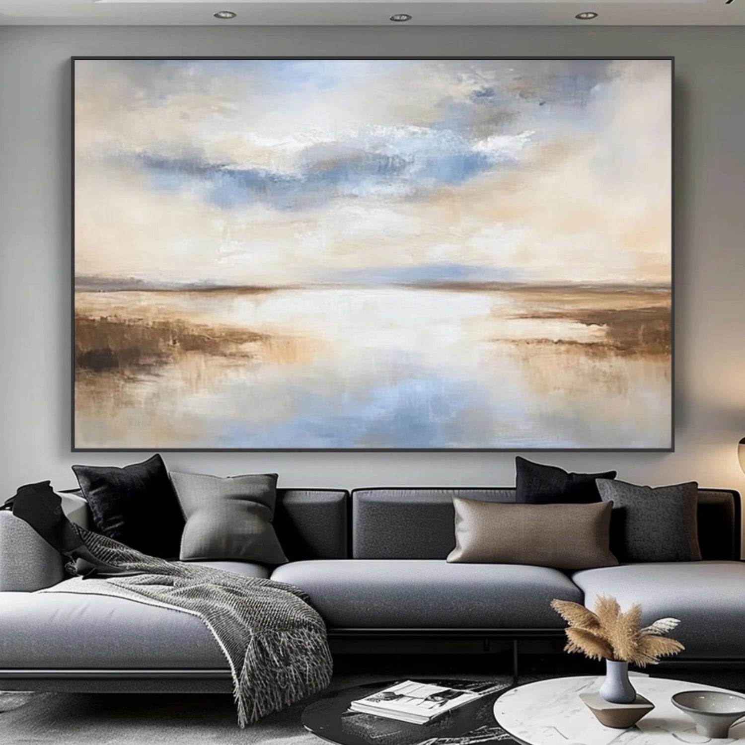 Ocean And Sky Abstract Wall Art #OS144