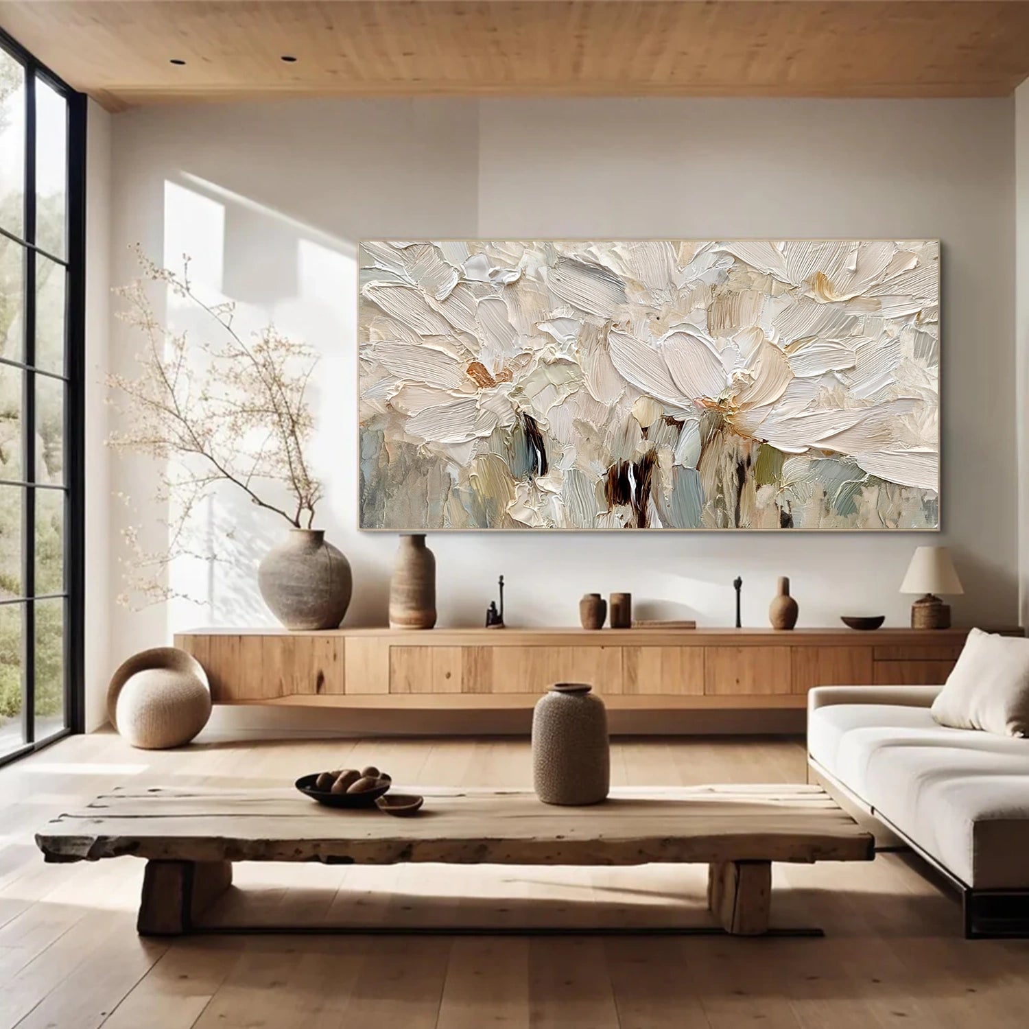 Flower Abstract Textured Wall Art #FP179