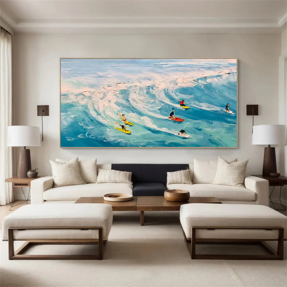 Surfing Sport Textured Wall Art #MS032