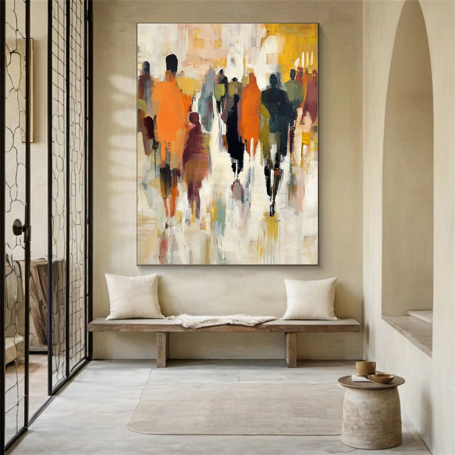 Colorful Abstract People Canvas Art #AE078