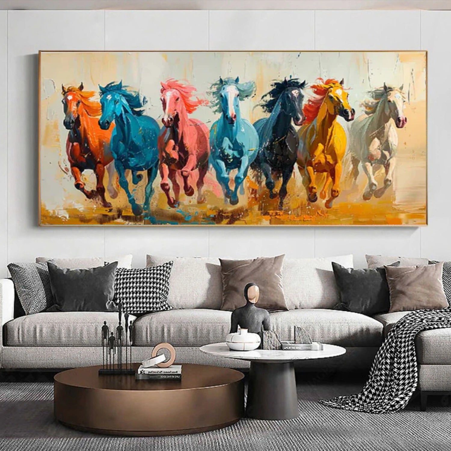 Abstract Animal Horse Wall Art #AC096