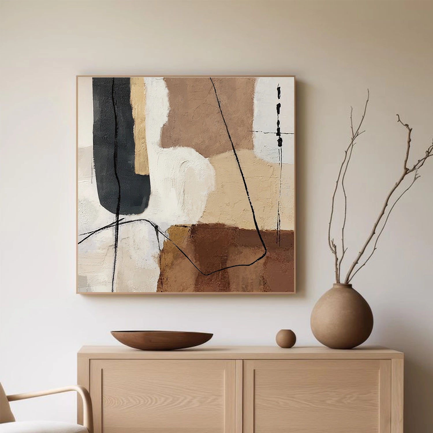Abstract Canvas Wall Art #AP376