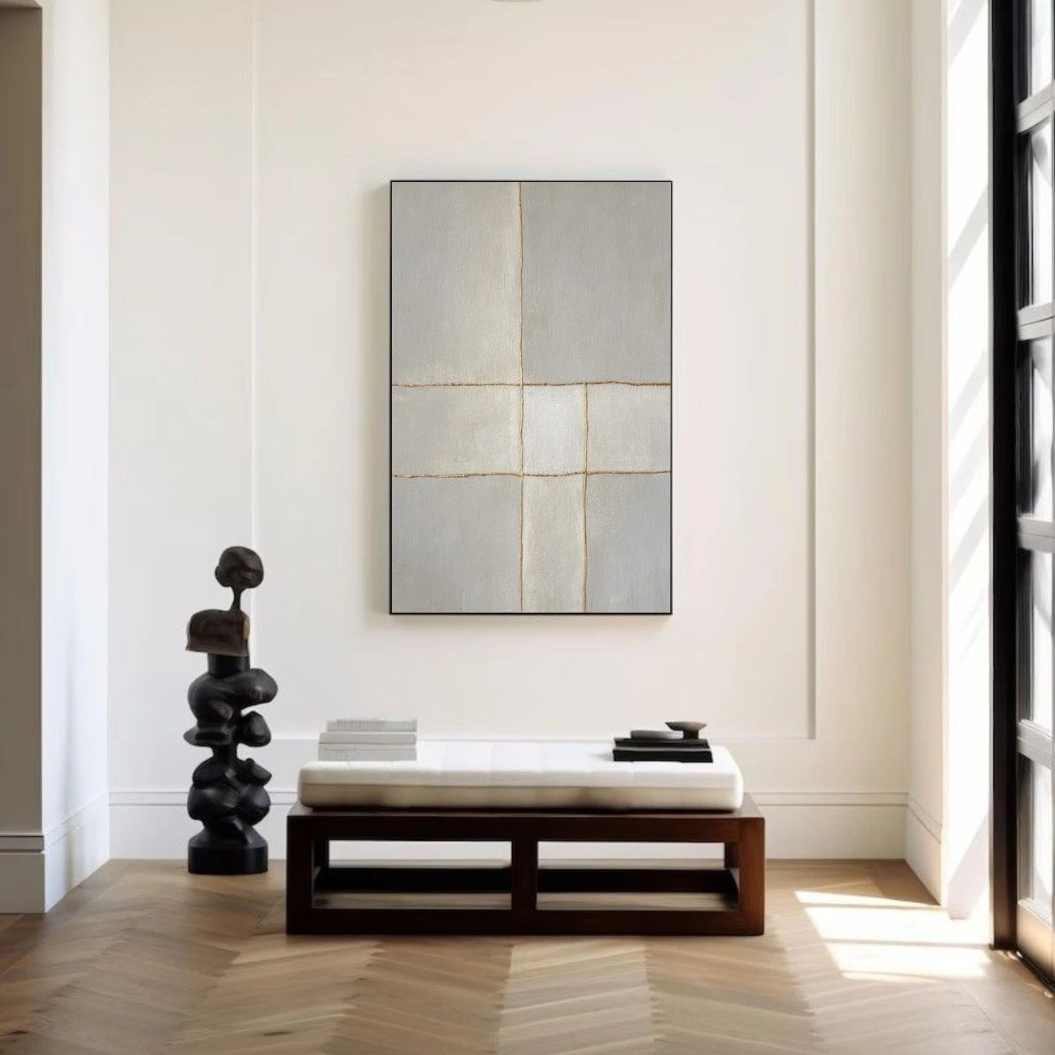 Gray Minimalist Canvas Art #MT192