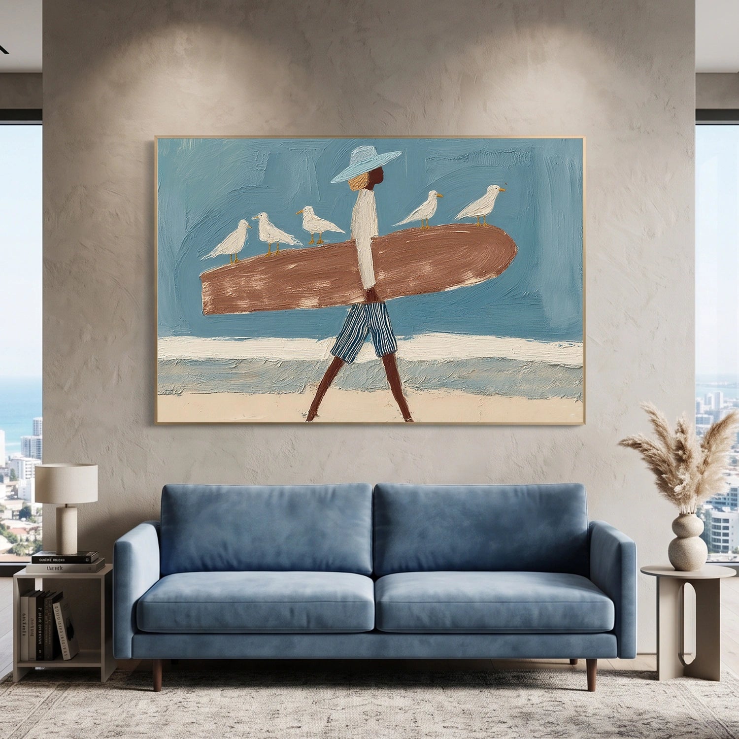 Abstract Portrait Textured Canvas Art #AE138