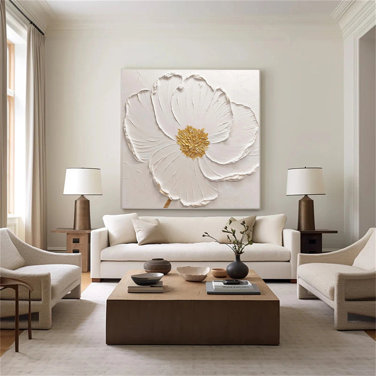 Flower Abstract Textured Wall Art #FP150