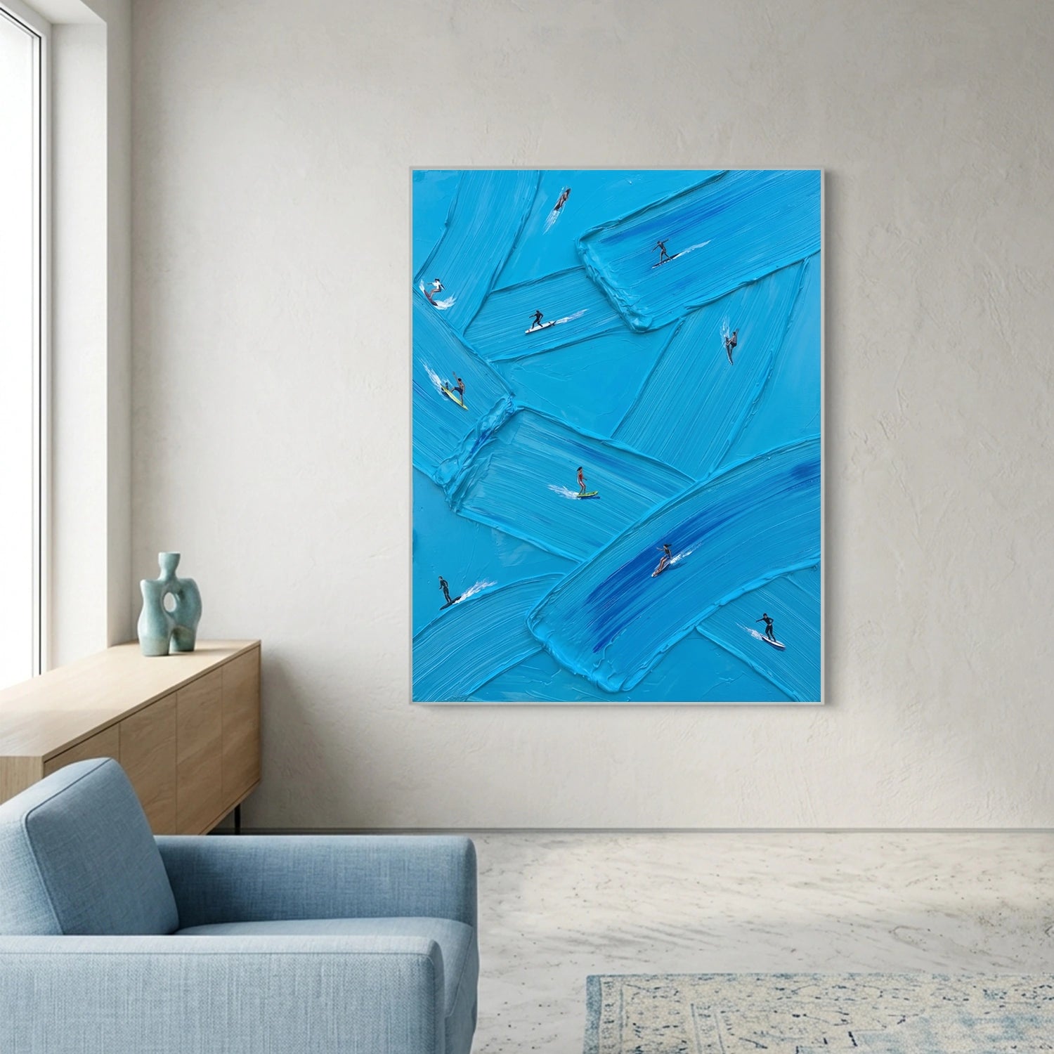 Surfing Sport Textured Wall Art #MS118